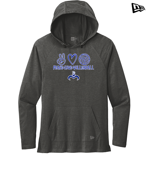 Moanalua HS Boys Volleyball Peace Love Volleyball - New Era Tri-Blend Hoodie