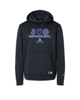 Moanalua HS Boys Volleyball Peace Love Volleyball - Oakley Performance Hoodie