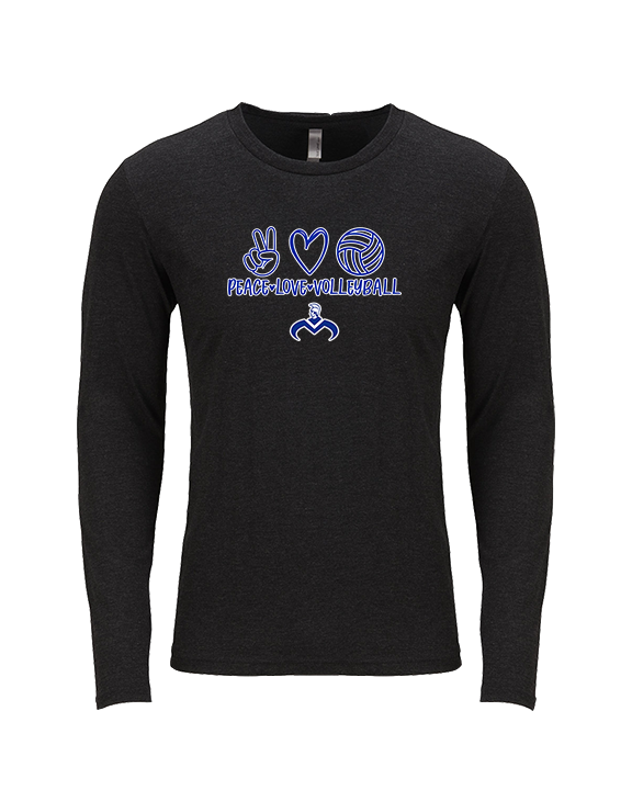 Moanalua HS Boys Volleyball Peace Love Volleyball - Tri-Blend Long Sleeve