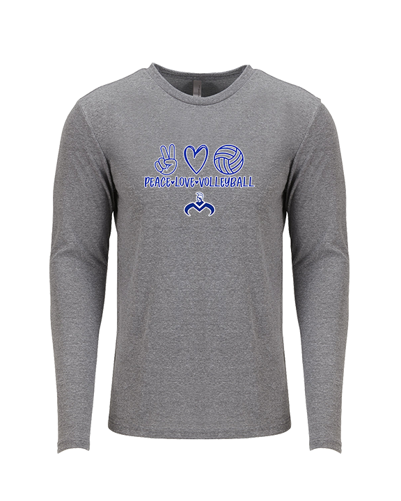 Moanalua HS Boys Volleyball Peace Love Volleyball - Tri-Blend Long Sleeve