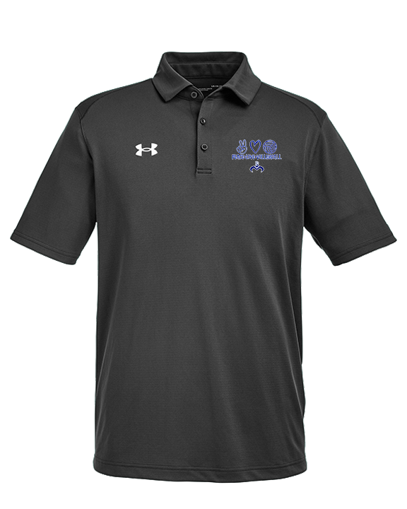 Moanalua HS Boys Volleyball Peace Love Volleyball - Under Armour Mens Tech Polo