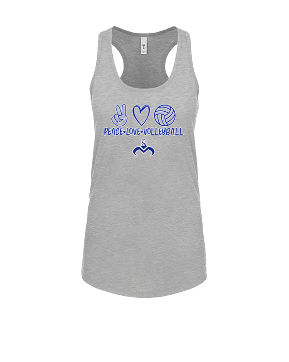 Moanalua HS Boys Volleyball Peace Love Volleyball - Womens Tank Top