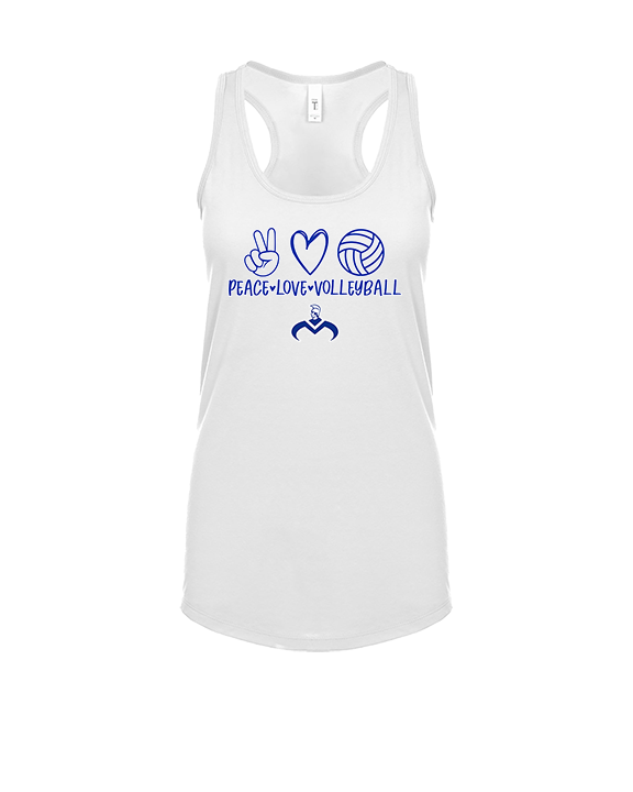 Moanalua HS Boys Volleyball Peace Love Volleyball - Womens Tank Top