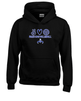 Moanalua HS Boys Volleyball Peace Love Volleyball - Youth Hoodie