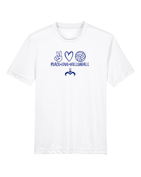 Moanalua HS Boys Volleyball Peace Love Volleyball - Youth Performance Shirt