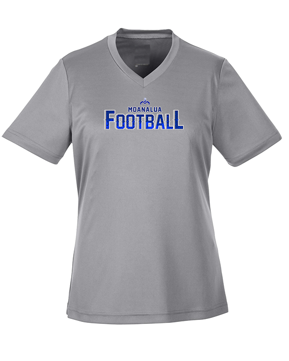 Moanalua HS Football Logo Football - Womens Performance Shirt