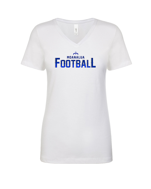 Moanalua HS Football Logo Football - Womens Vneck