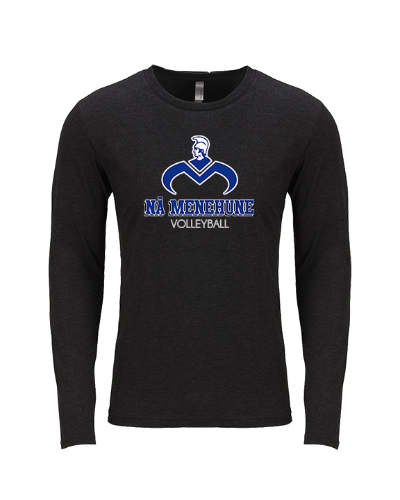 Moanalua HS Girls Volleyball Shadow - Tri-Blend Long Sleeve