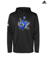 Moanalua HS Girls Volleyball Silhouette - Mens Adidas Hoodie
