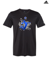 Moanalua HS Girls Volleyball Silhouette - Mens Adidas Performance Shirt