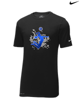 Moanalua HS Girls Volleyball Silhouette - Mens Nike Cotton Poly Tee