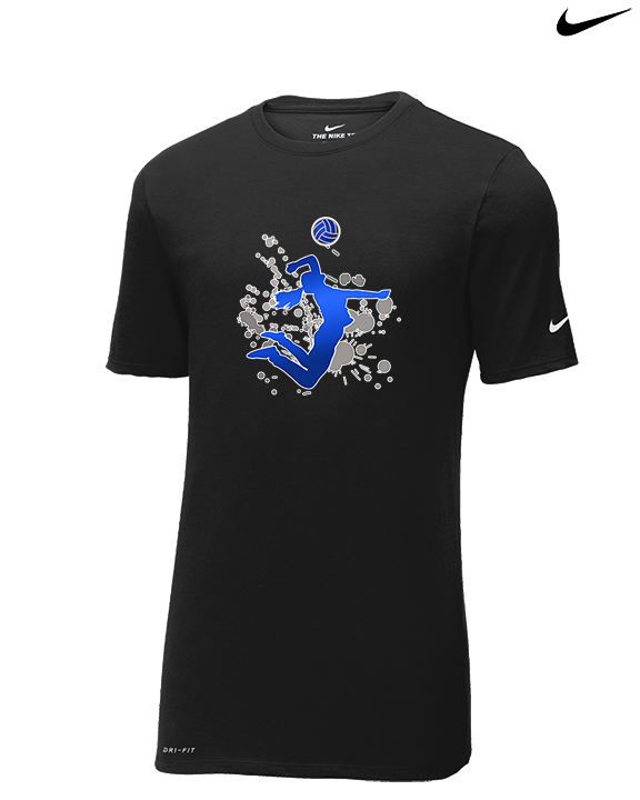 Moanalua HS Girls Volleyball Silhouette - Mens Nike Cotton Poly Tee