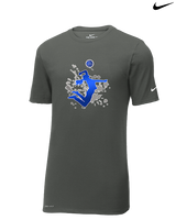 Moanalua HS Girls Volleyball Silhouette - Mens Nike Cotton Poly Tee