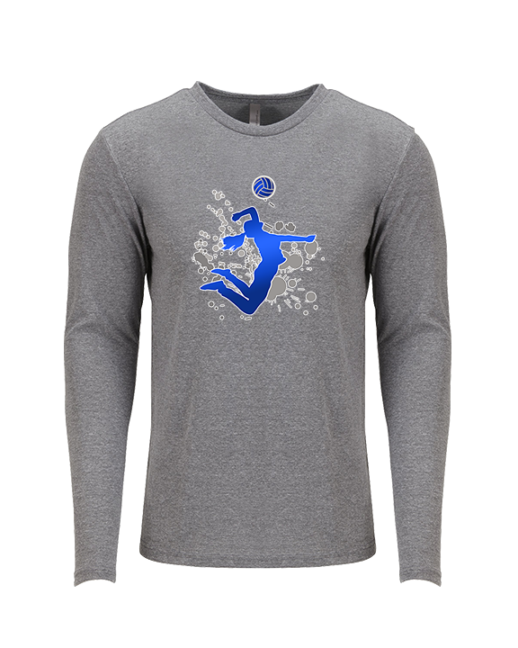 Moanalua HS Girls Volleyball Silhouette - Tri-Blend Long Sleeve