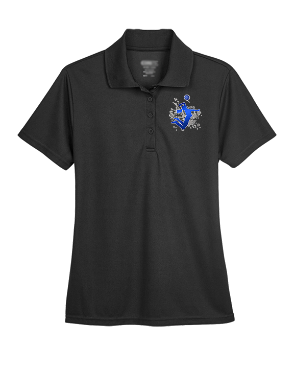 Moanalua HS Girls Volleyball Silhouette - Womens Polo