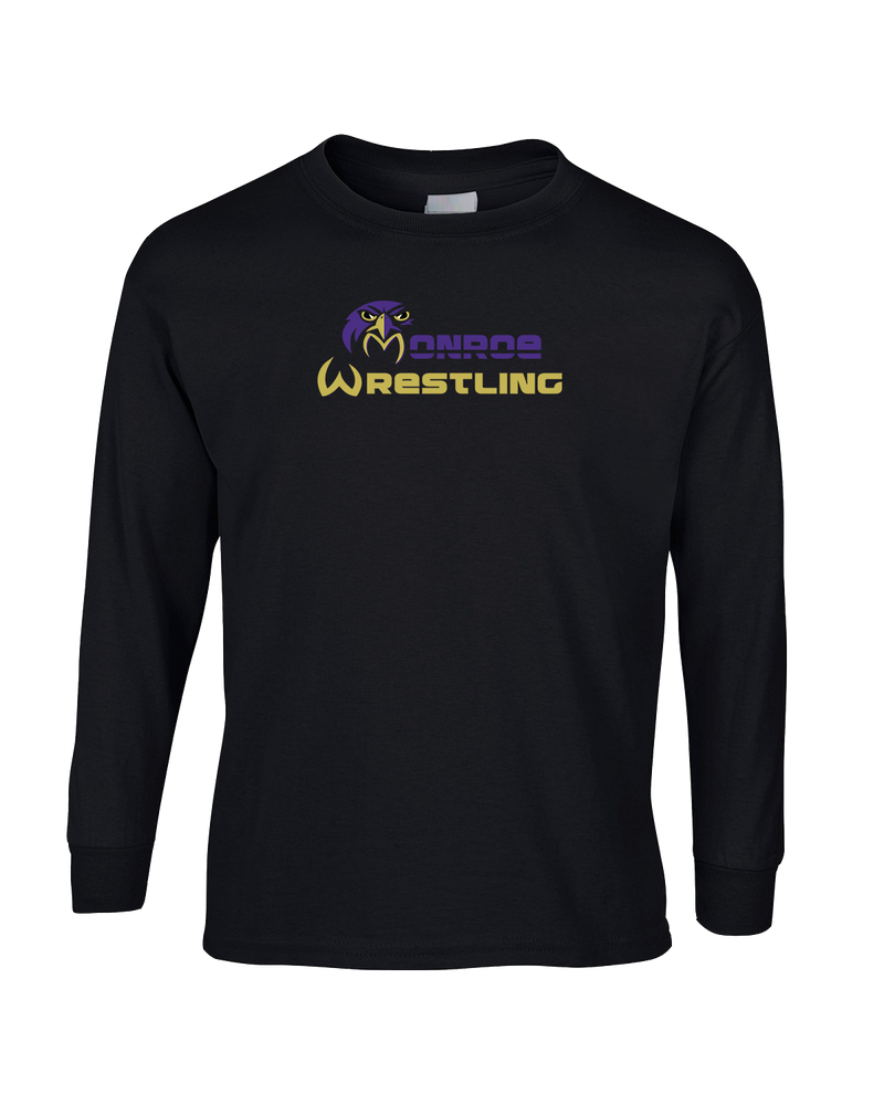 Monroe Township HS Wrestling Primary Logo - Mens Basic Cotton Long Sleeve