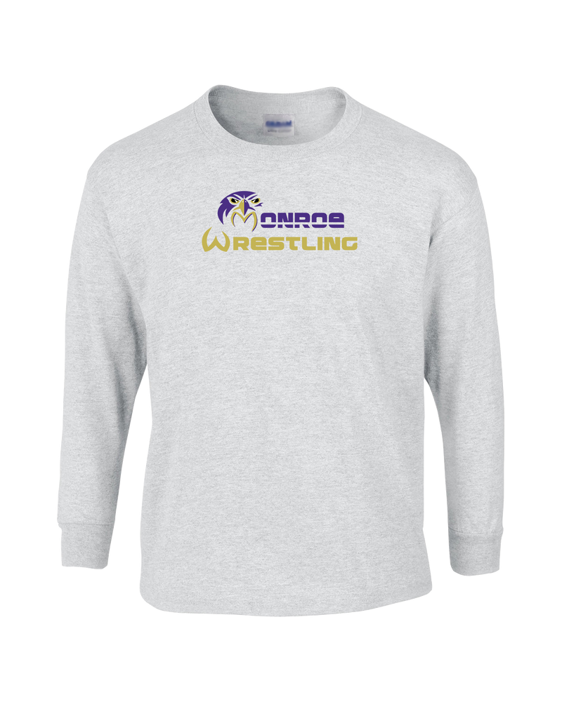 Monroe Township HS Wrestling Primary Logo - Mens Basic Cotton Long Sleeve