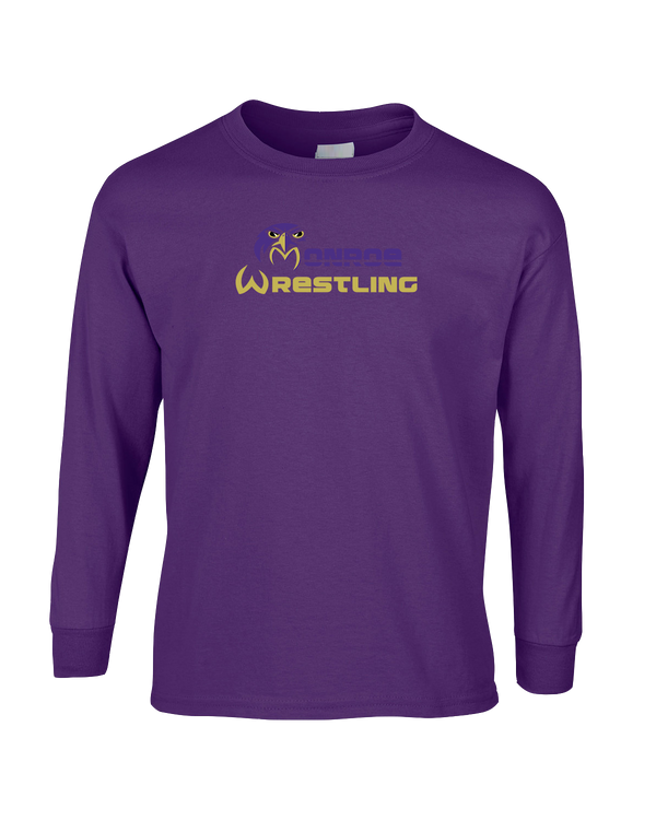 Monroe Township HS Wrestling Primary Logo - Mens Basic Cotton Long Sleeve
