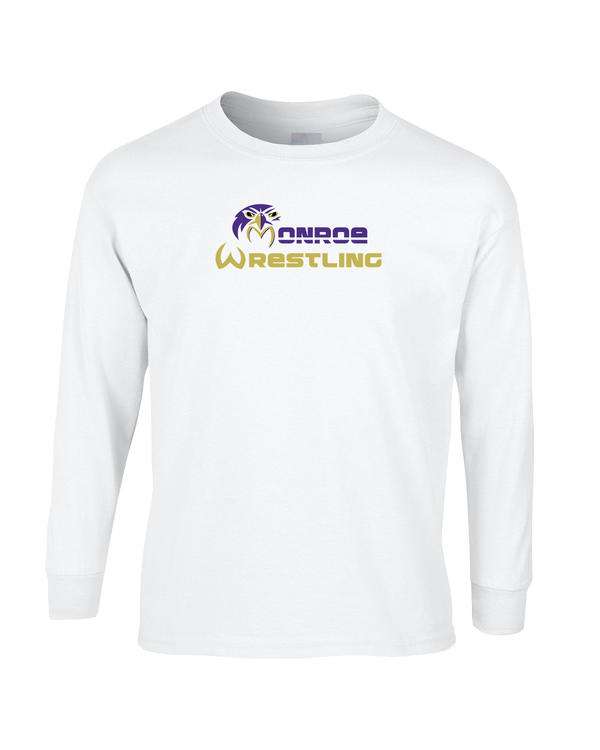 Monroe Township HS Wrestling Primary Logo - Mens Basic Cotton Long Sleeve