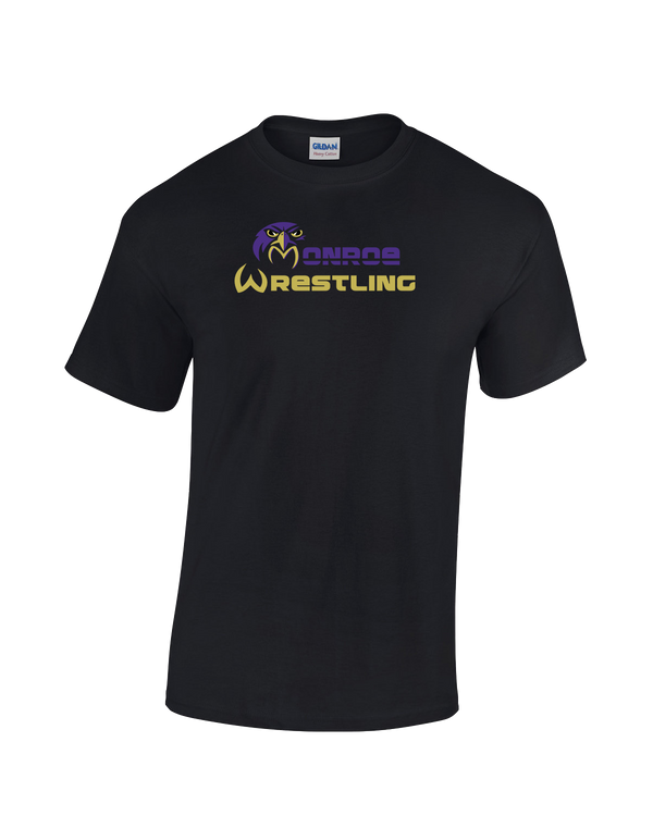 Monroe Township HS Wrestling Primary Logo - Cotton T-Shirt