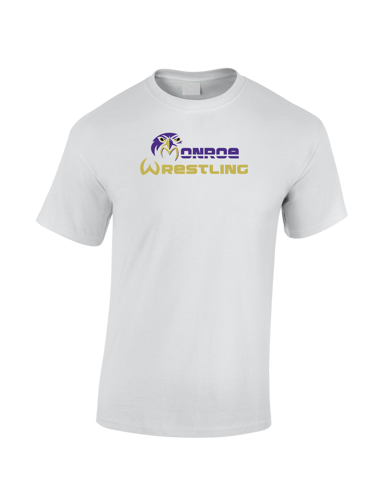Monroe Township HS Wrestling Primary Logo - Cotton T-Shirt