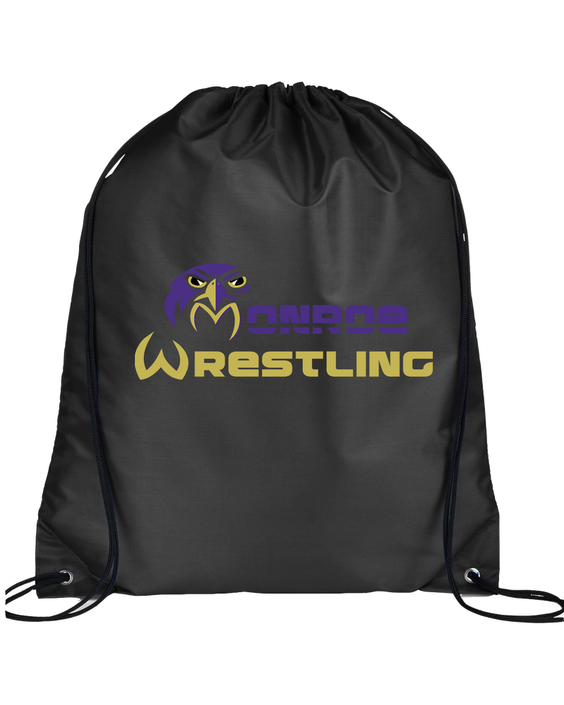 Monroe Township HS Wrestling Primary Logo - Drawstring Bag