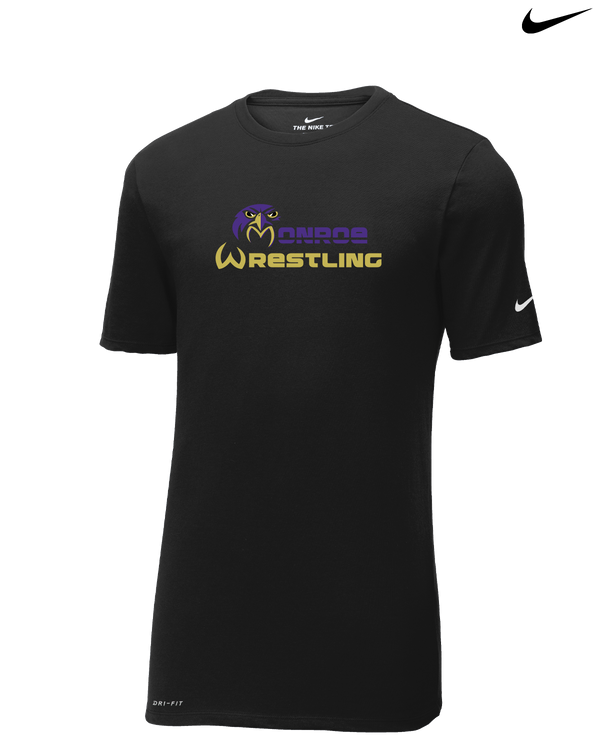Monroe Township HS Wrestling Primary Logo - Nike Cotton Poly Dri-Fit