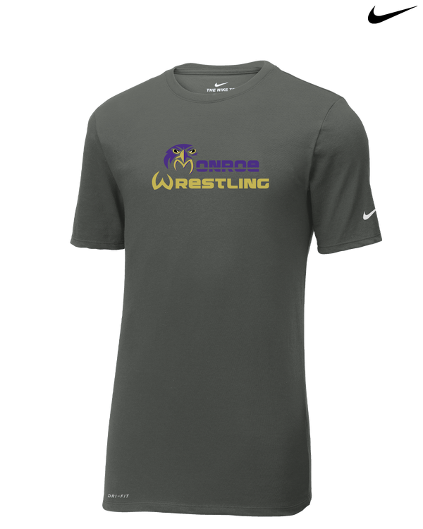 Monroe Township HS Wrestling Primary Logo - Nike Cotton Poly Dri-Fit