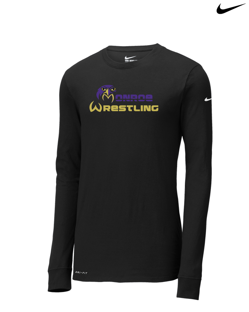 Monroe Township HS Wrestling Primary Logo - Nike Dri-Fit Poly Long Sleeve