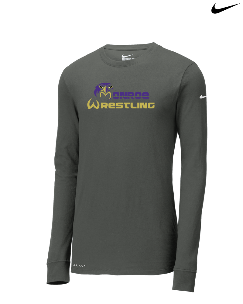 Monroe Township HS Wrestling Primary Logo - Nike Dri-Fit Poly Long Sleeve