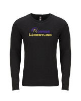 Monroe Township HS Wrestling Primary Logo - Tri Blend Long Sleeve