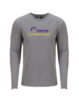 Monroe Township HS Wrestling Primary Logo - Tri Blend Long Sleeve