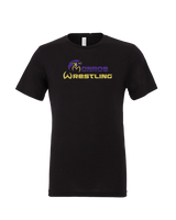 Monroe Township HS Wrestling Primary Logo - Mens Tri Blend Shirt