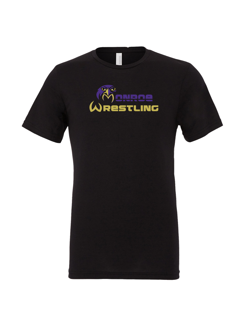 Monroe Township HS Wrestling Primary Logo - Mens Tri Blend Shirt