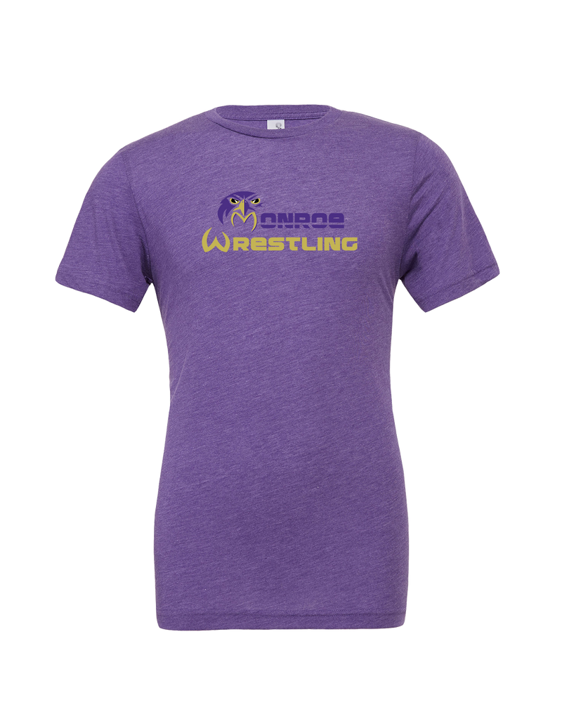 Monroe Township HS Wrestling Primary Logo - Mens Tri Blend Shirt