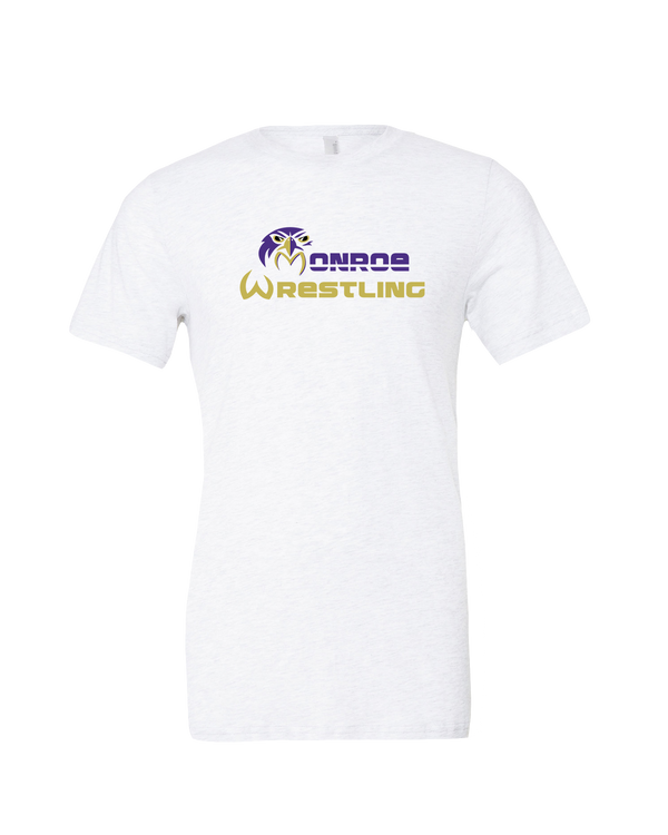 Monroe Township HS Wrestling Primary Logo - Mens Tri Blend Shirt
