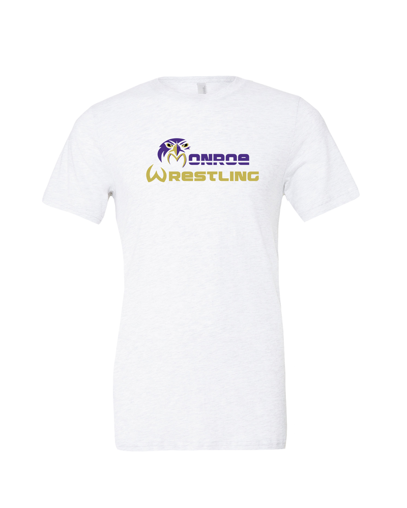 Monroe Township HS Wrestling Primary Logo - Mens Tri Blend Shirt