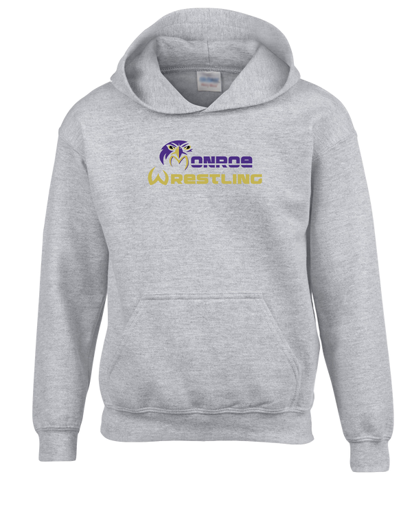 Monroe Township HS Wrestling Primary Logo - Cotton Hoodie
