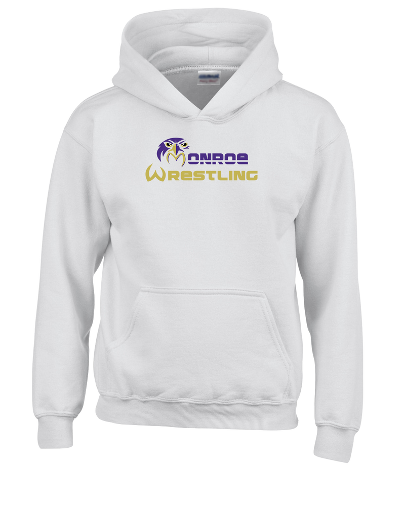 Monroe Township HS Wrestling Primary Logo - Cotton Hoodie