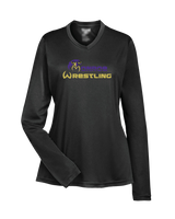 Monroe Township HS Wrestling Primary Logo - Womens Performance Long Sleeve