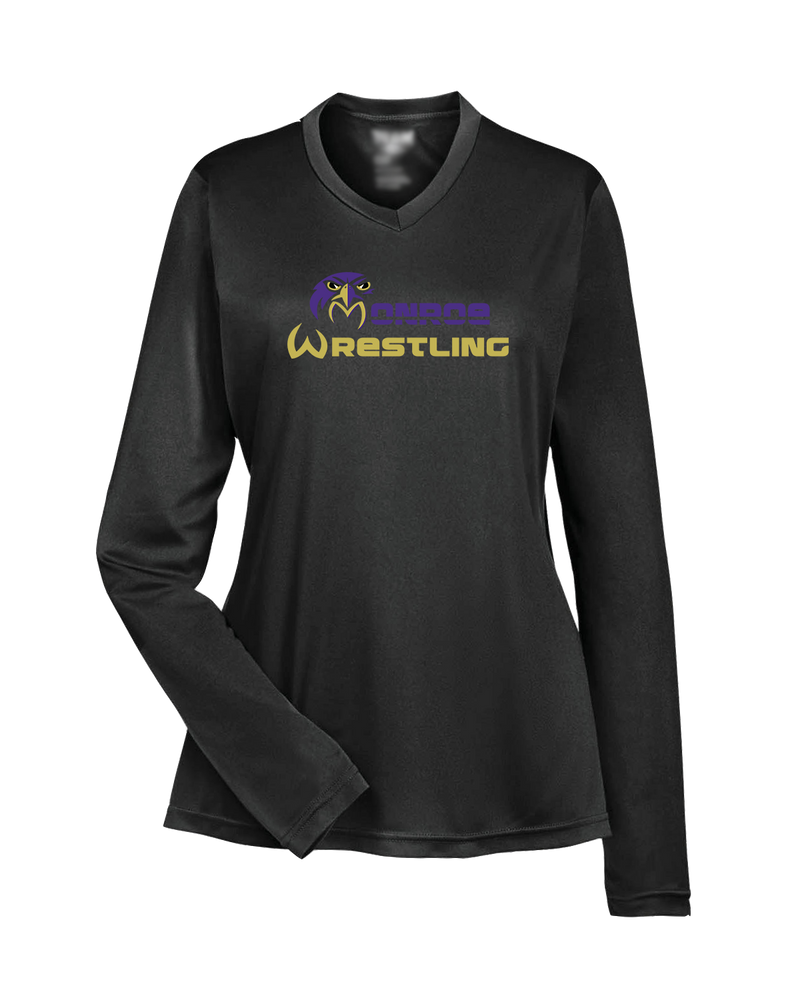 Monroe Township HS Wrestling Primary Logo - Womens Performance Long Sleeve