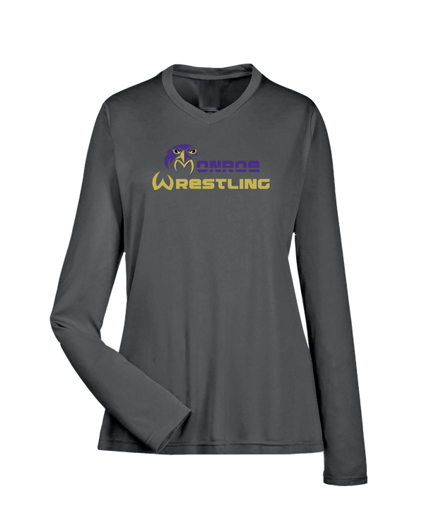 Monroe Township HS Wrestling Primary Logo - Womens Performance Long Sleeve
