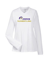 Monroe Township HS Wrestling Primary Logo - Womens Performance Long Sleeve