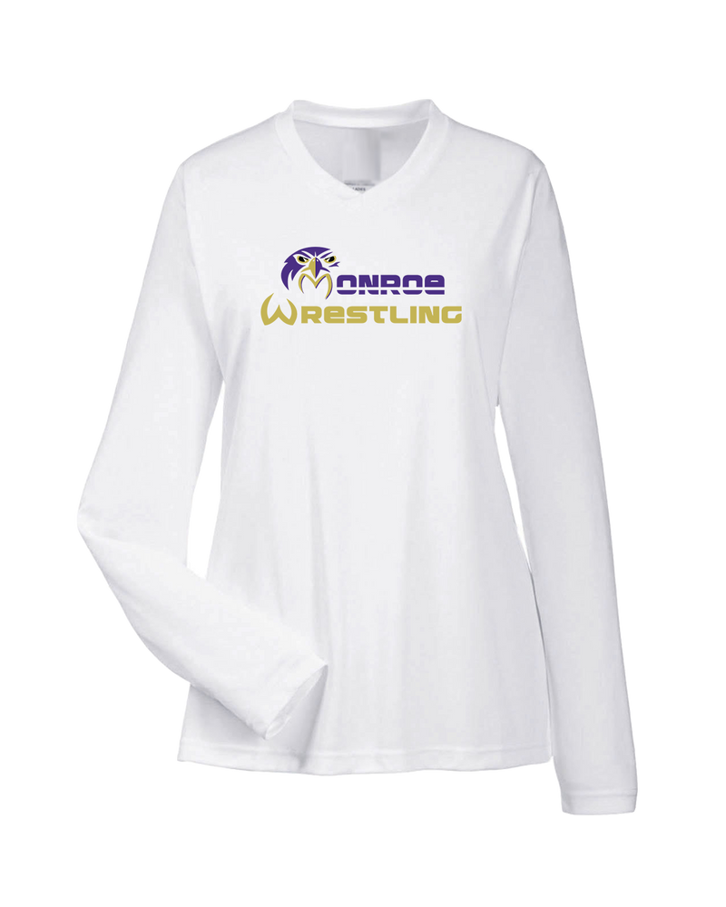 Monroe Township HS Wrestling Primary Logo - Womens Performance Long Sleeve