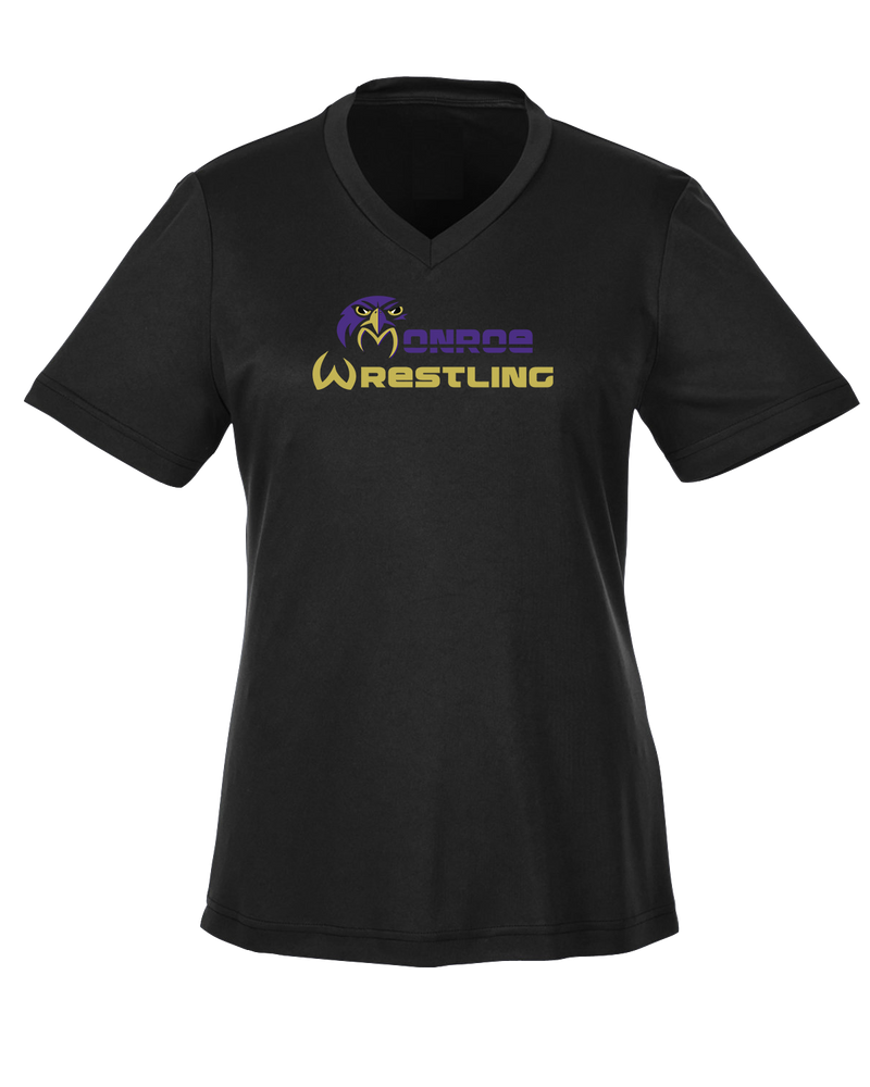 Monroe Township HS Wrestling Primary Logo - Womens Performance Shirt