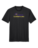 Monroe Township HS Wrestling Primary Logo - Youth Performance T-Shirt