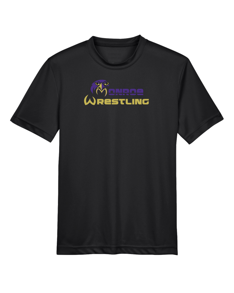 Monroe Township HS Wrestling Primary Logo - Youth Performance T-Shirt