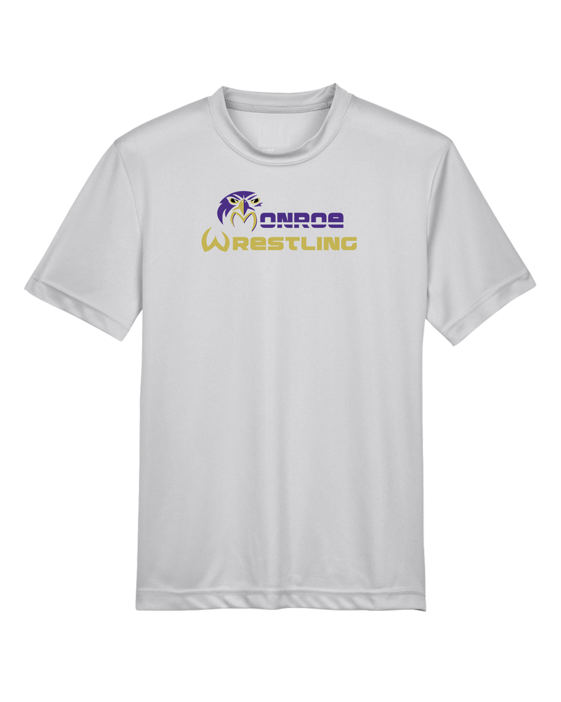 Monroe Township HS Wrestling Primary Logo - Youth Performance T-Shirt