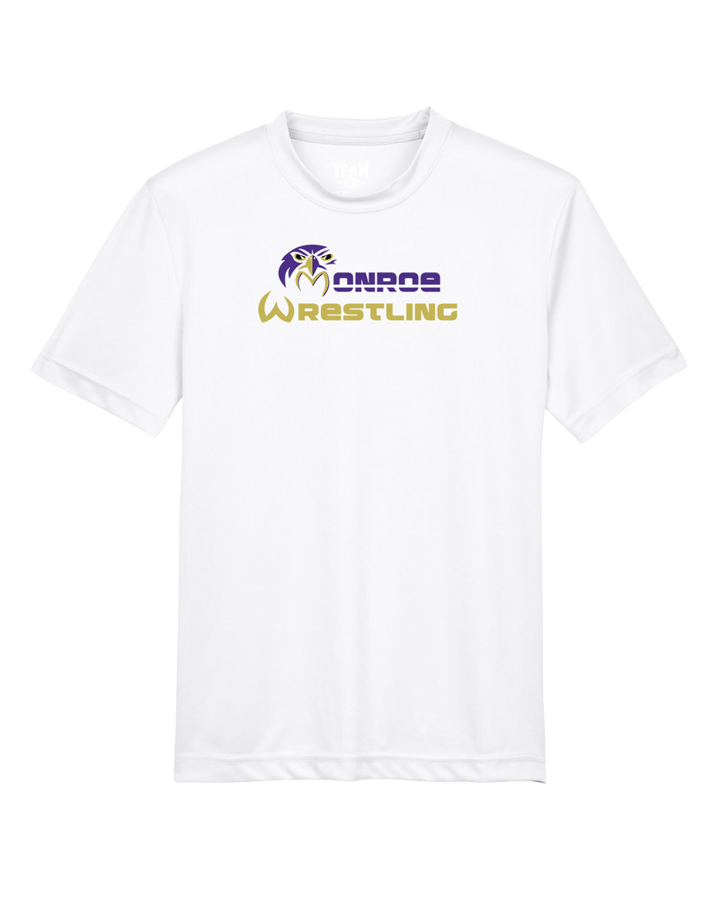 Monroe Township HS Wrestling Primary Logo - Youth Performance T-Shirt
