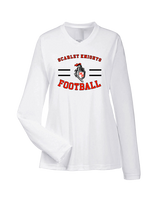 Morris Hills HS Football Curve - Womens Performance Longsleeve